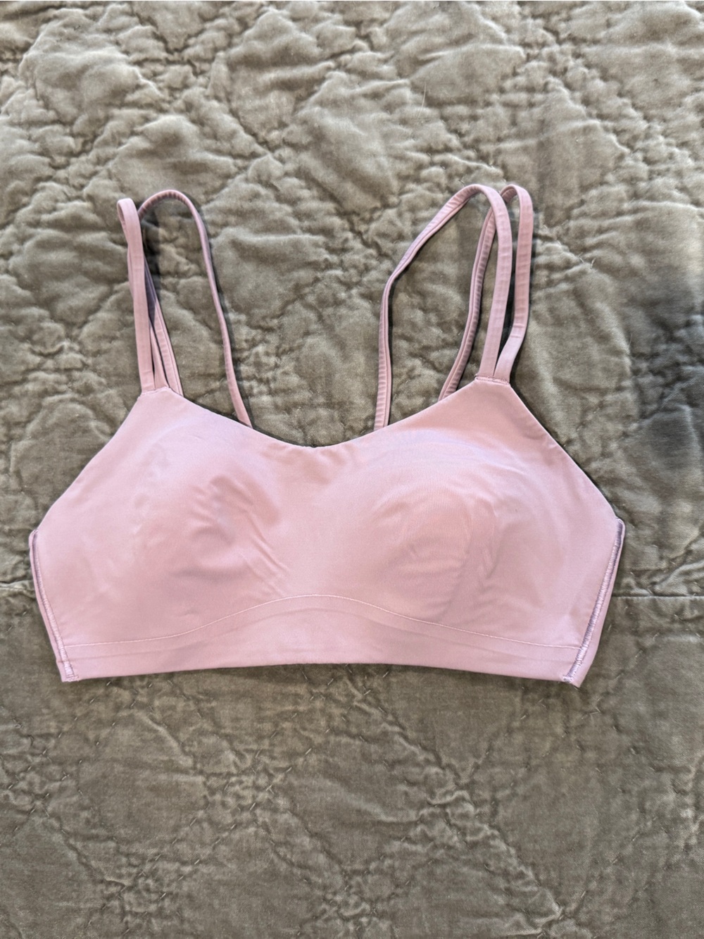 Lululemon Dusty Lavender Double Strap Bra Size 8